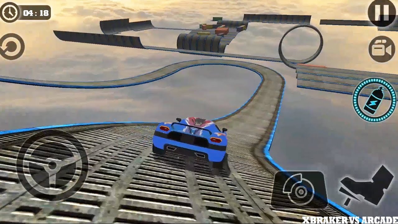 Impossible Stunt Car Tracks 3D | New Blue Car Unlocked: Driving Impossible Stunts - Android GamePlay