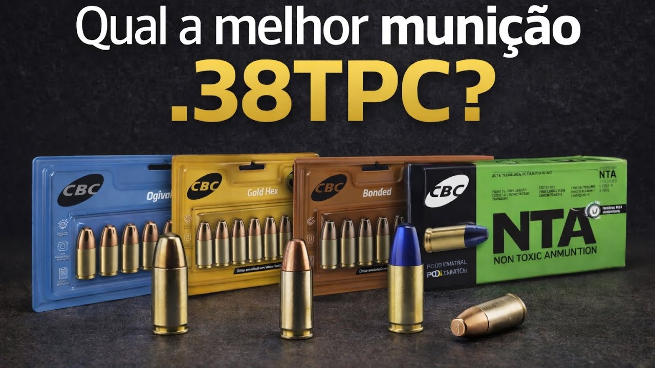 Qual a Melhor Munição .38 TPC? Ogival, Gold Hex, Bonded ou PolyMatch – Qual Vale Mais a Pena?🎯🇧🇷