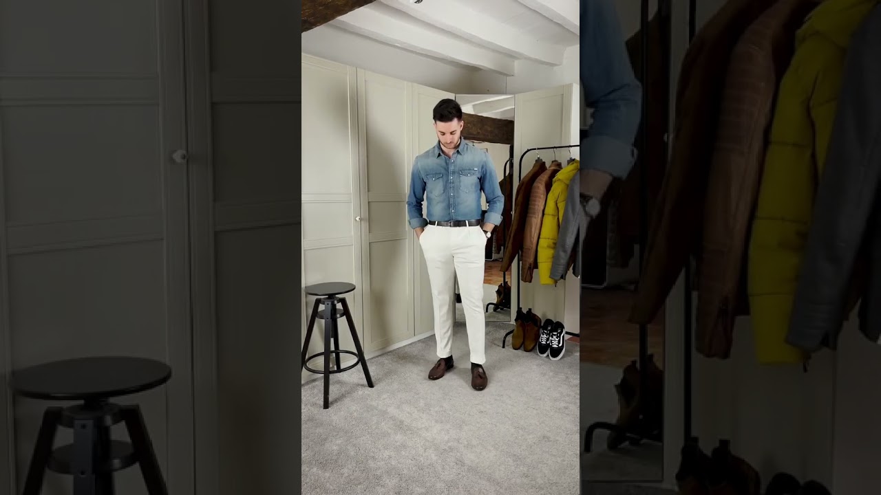 How to style a DENIM SHIRT👌🏼 #fashion #viral #subscribe #shorts