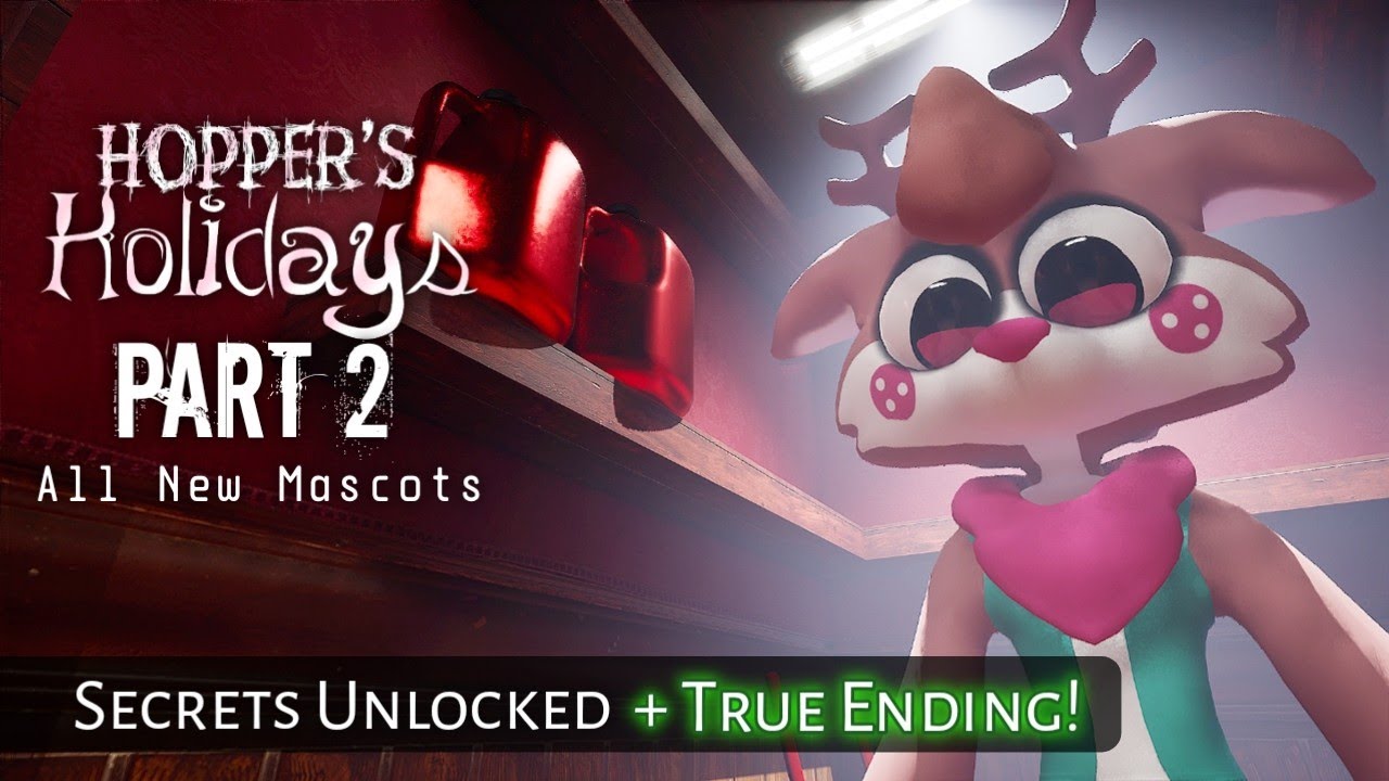 HOPPER'S HOLIDAYS FULL GAMEPLAY PART 2 - (GREEN KEYCARD LOCATION, ALL MASCOTS INVITED + 2ND ENDING!