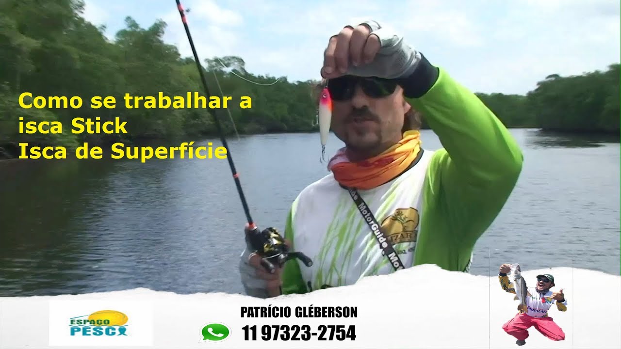 Como trabalhar a isca Stick de superfície para pescar robalos