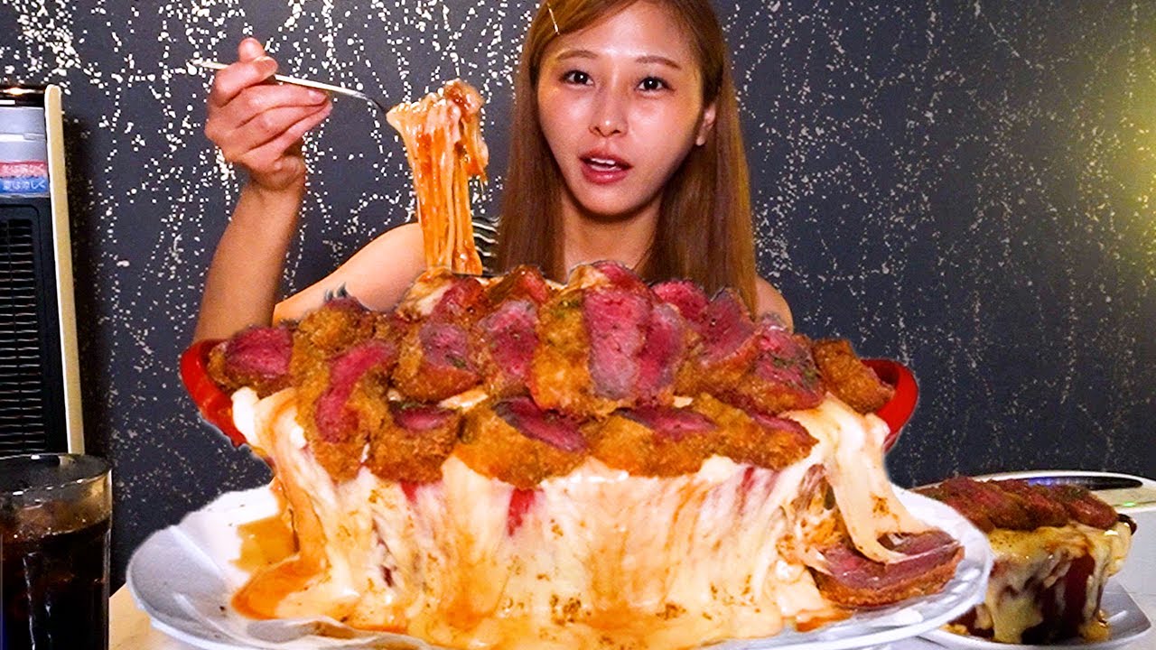 【大食い】牛レアカツボルケーノパスタ4kg