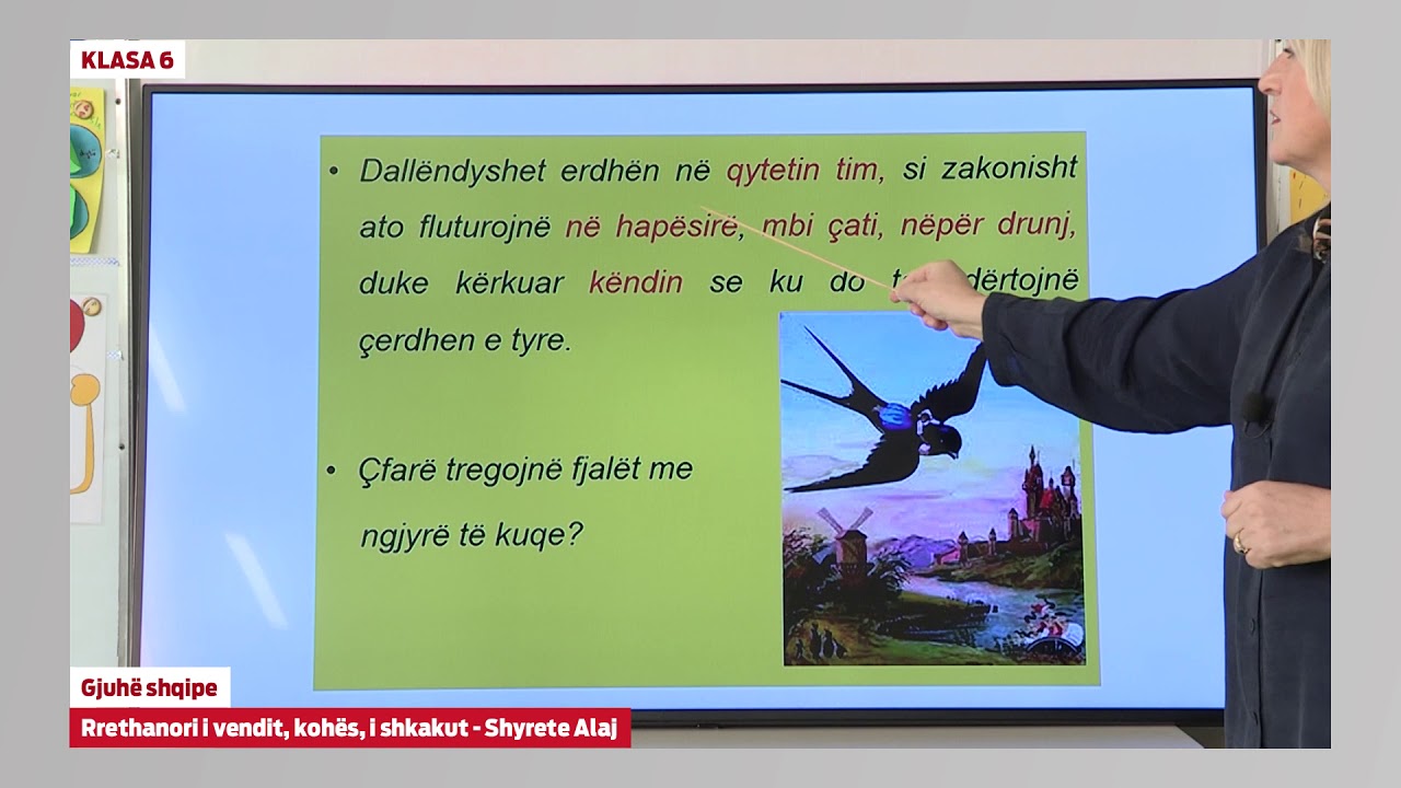 e Mesimi Klasa 6 - 6112 Gjuhë shqipe - Rrethanori i kohës, i vendit, i shkakut