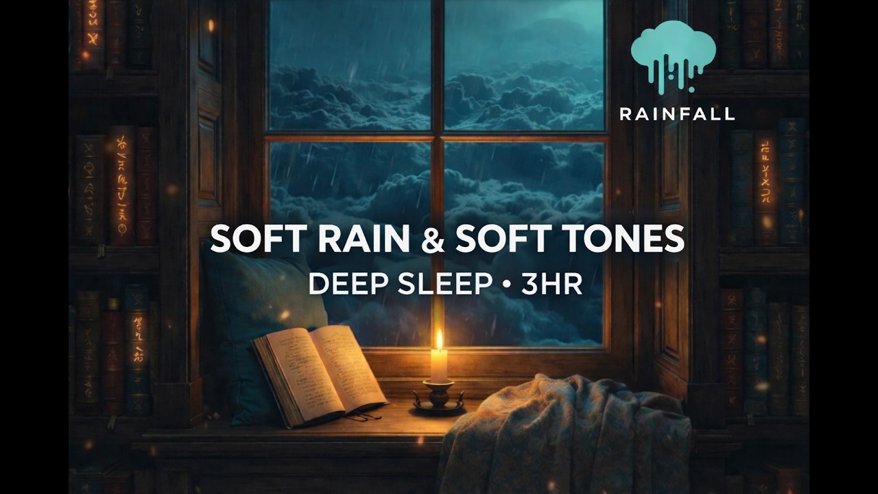 Ancient Sky Library ☁️ Soft Rain for Deep Sleep & Healing (3 Hours)