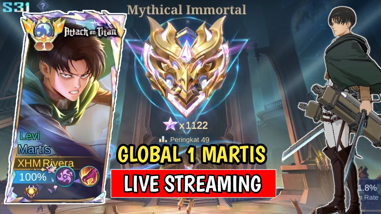 LIVE GLOBAL 1 MARTIS PUSH AWAL SEASON - Mobile Legends