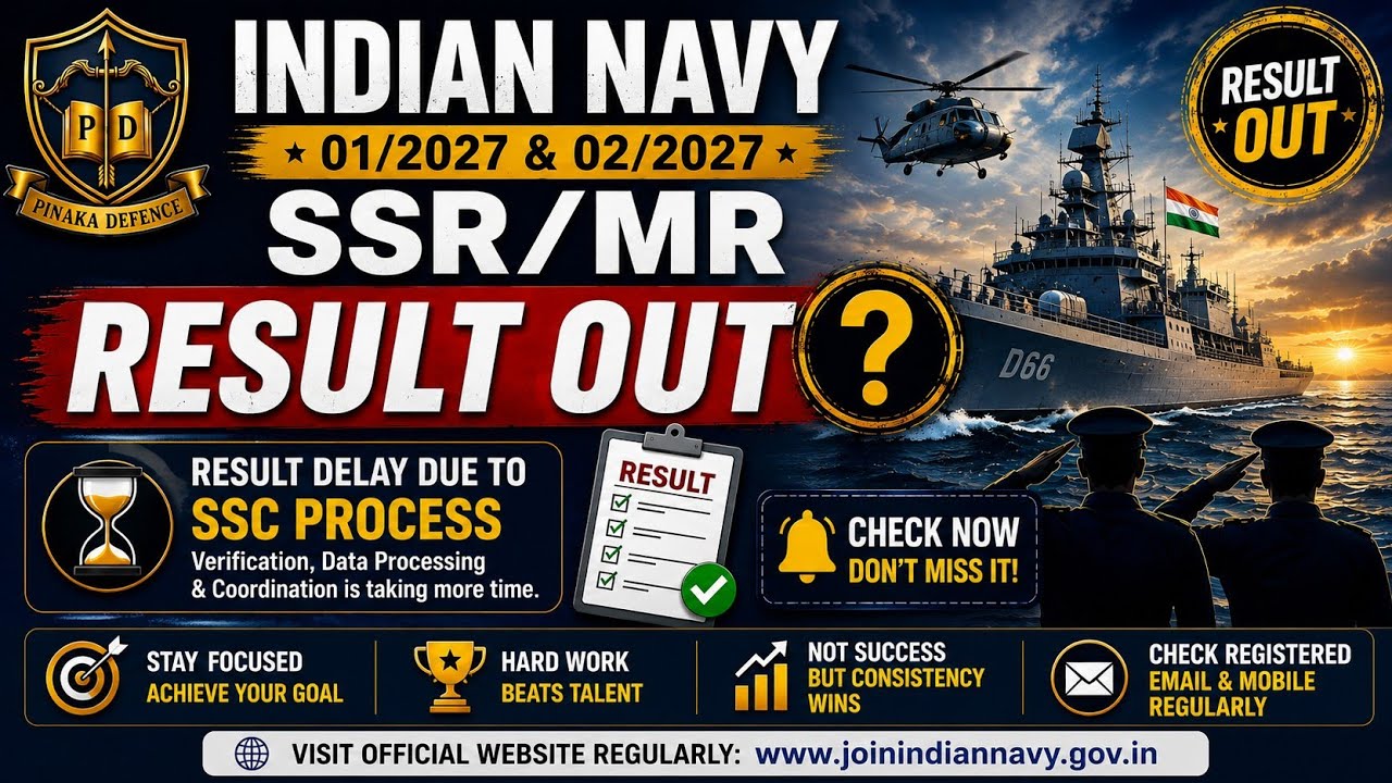 NAVY SSR/MR RESULT UPDATE | RESULT OUT | INTAKE 01/2027 OR 02/2027 | SSC | RESULT DELAY | 2026