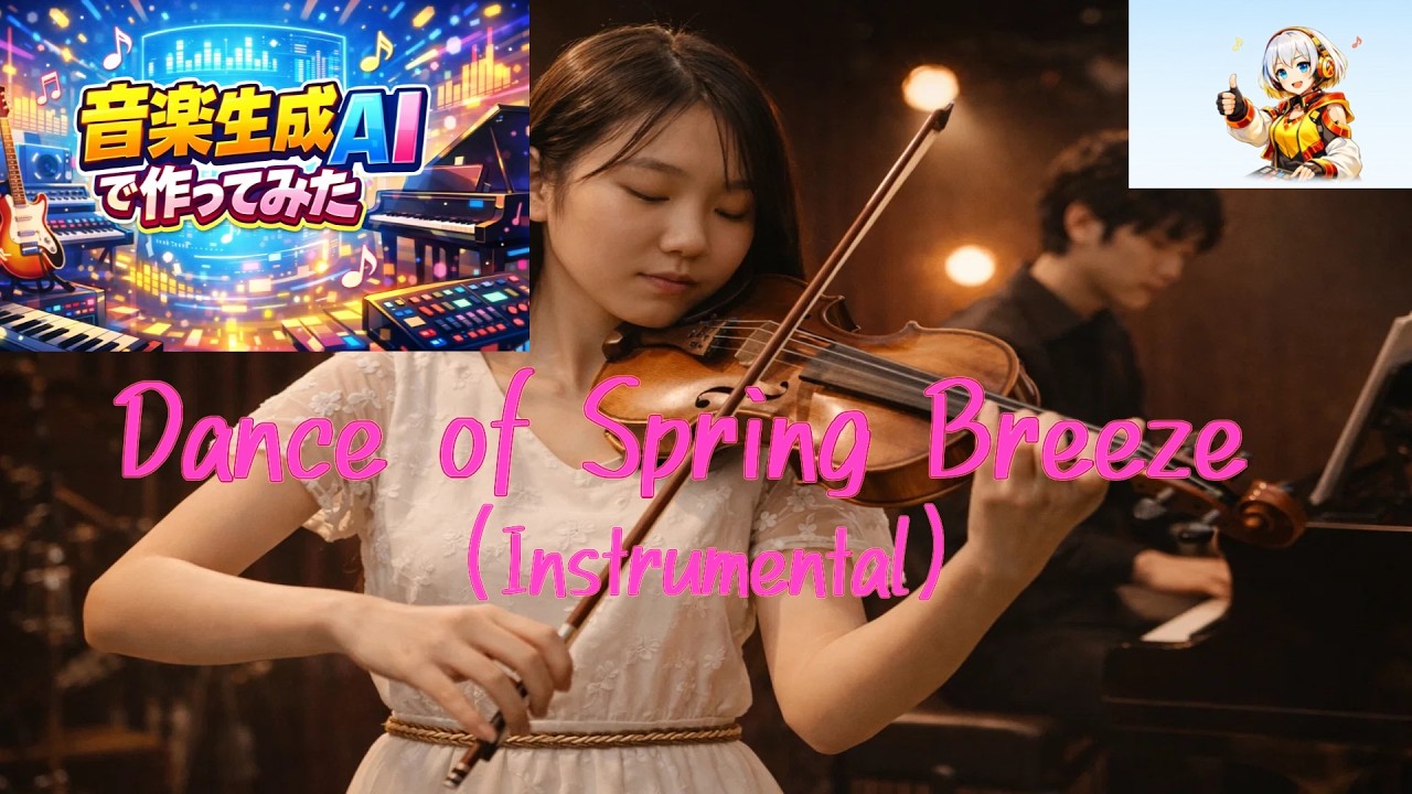 Dance of Spring Breeze (Instrumental)【音楽生成AIで作ってみた】#ClassicalPop #Violin #Instrumental #AImusic