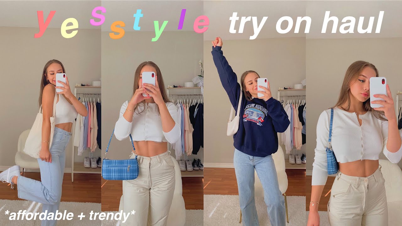 back to school YESSTYLE try-on haul !! (comfy, trendy & affordable clothes)
