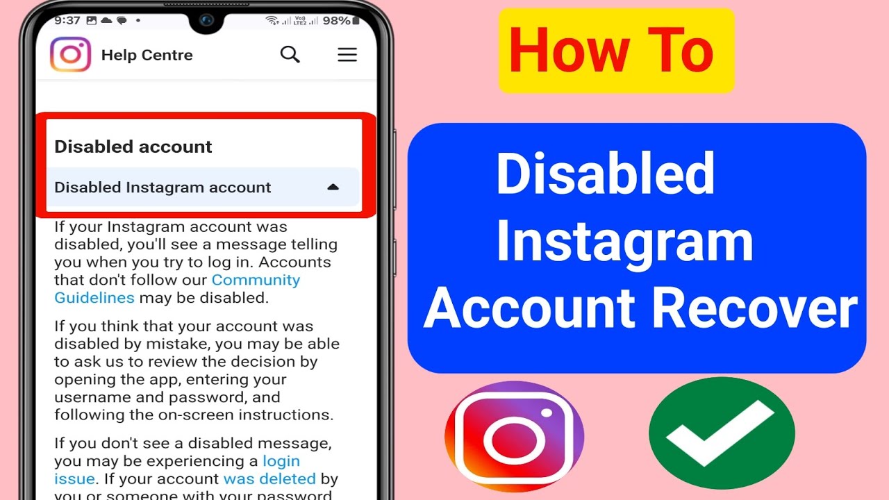 How To Recover Disabled Instagram Account (2024) || We Suspended YOUR  Account Instagram