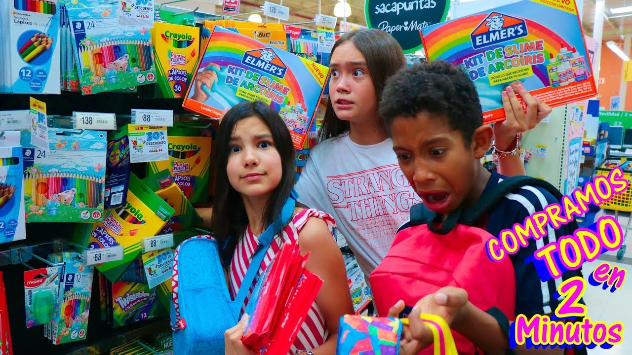 Compramos TODOS los ÚTiLES ESCOLARES en 2 MINUTOS  |  TV Ana Emilia