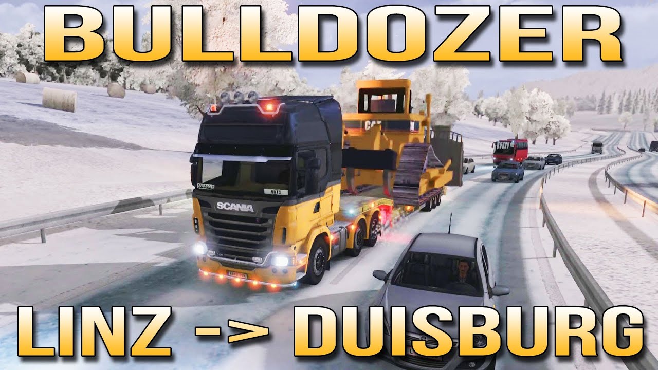 БУЛЬДОЗЕР — из Линца в Дуйсбург — Euro Truck Simulator 2 — ETS2 inc Track IR