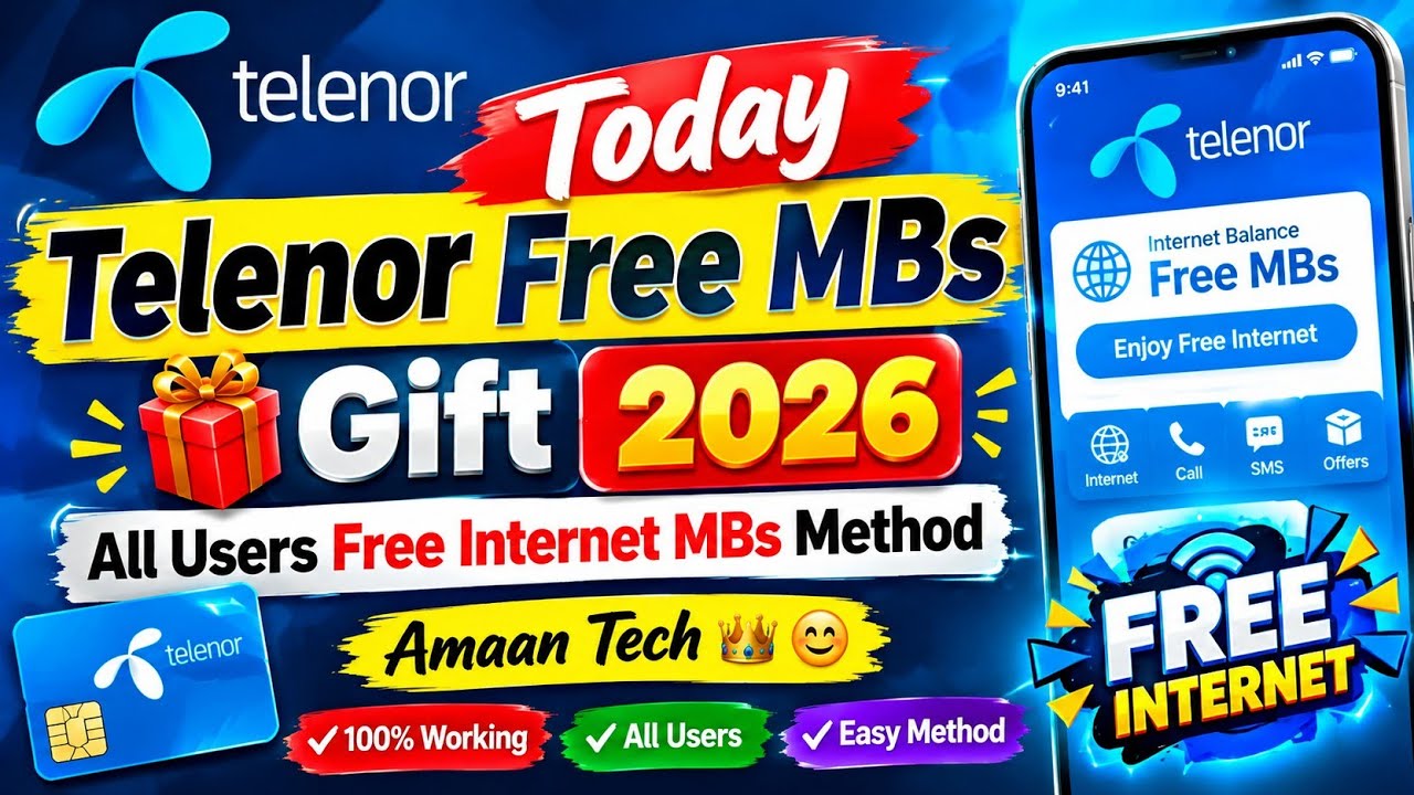 Today My Telenor Free Mbs Gift All Users Method By Amaan Tech 👑😊