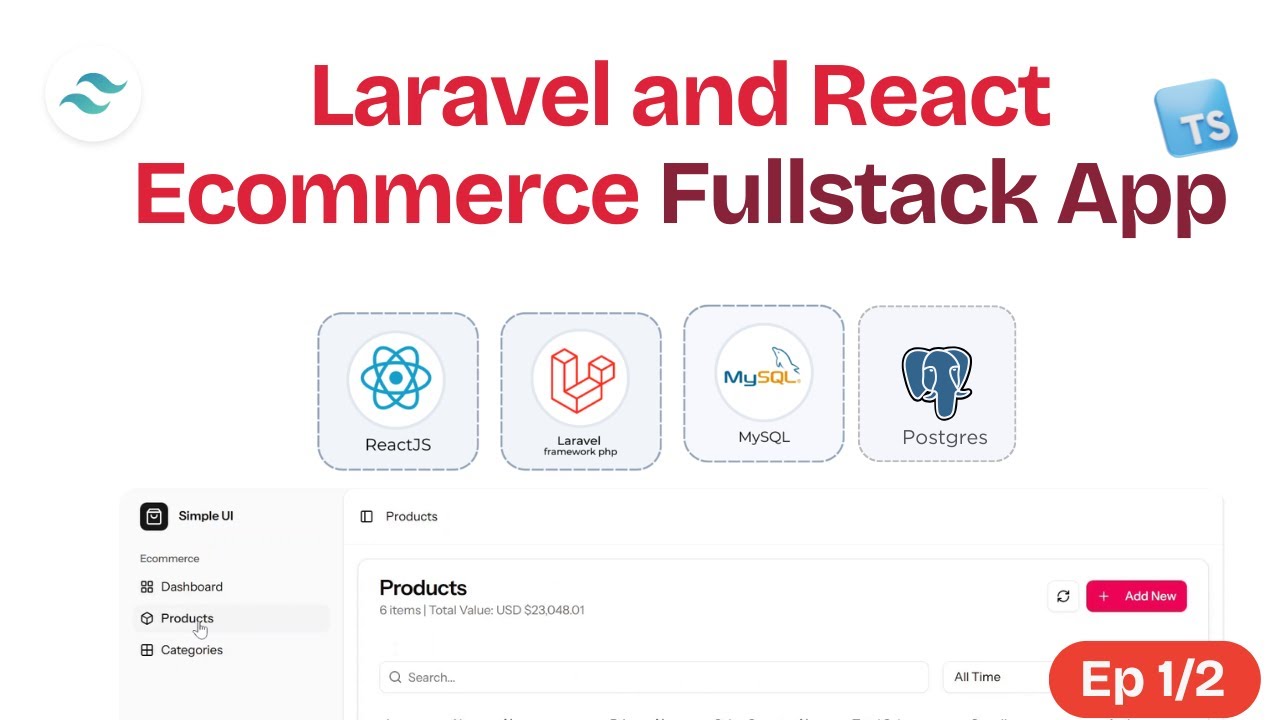 Building  Laravel 12 & React Ecommerce App with Postgress |Typescript | Image Upload and Data Tables