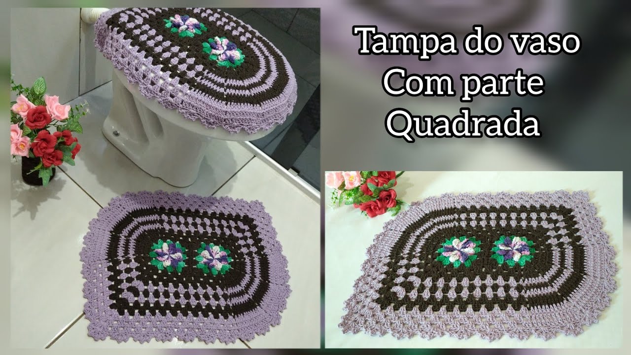 📌 2°Versão para a tampa do vaso do Jogo de Banheiro Marlene 🌺