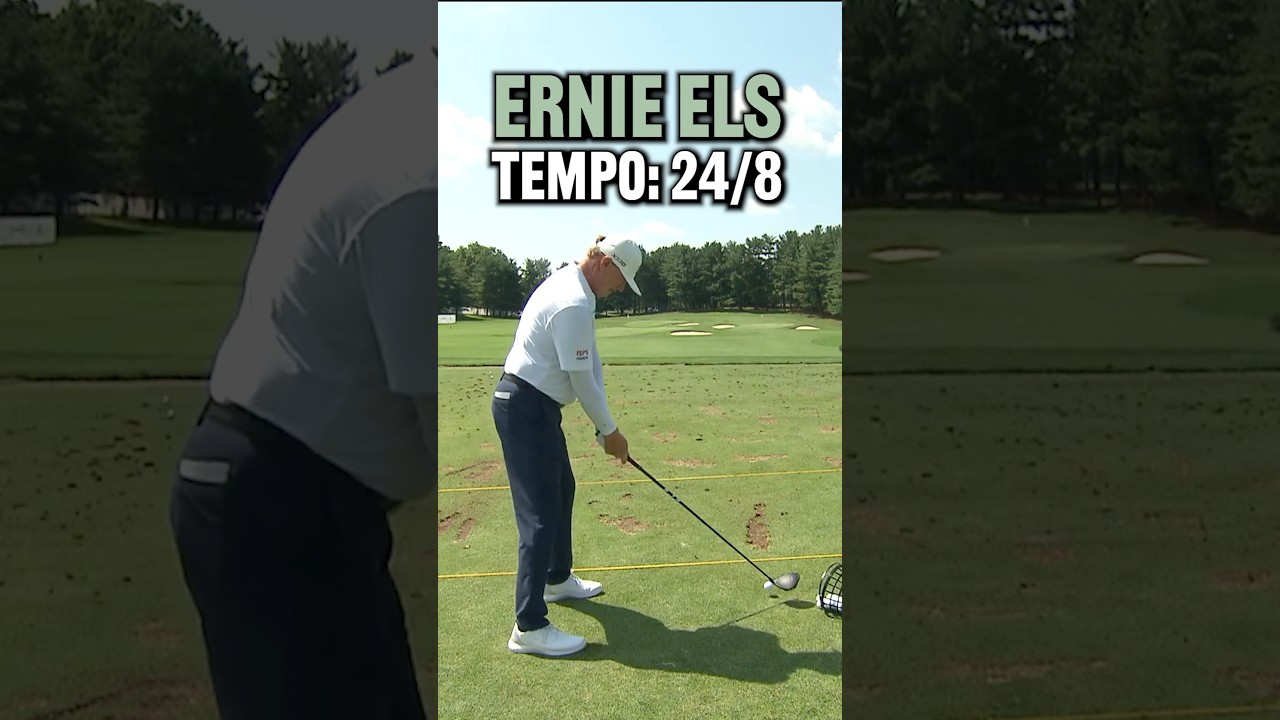 Watch how perfect Ernie Els&rsquo; tempo is! #golf