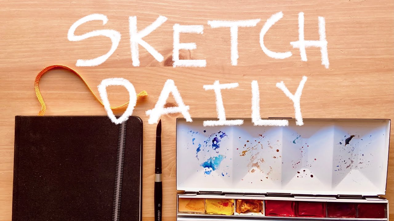 sketchbook daily | draw your room | watercolor painting
