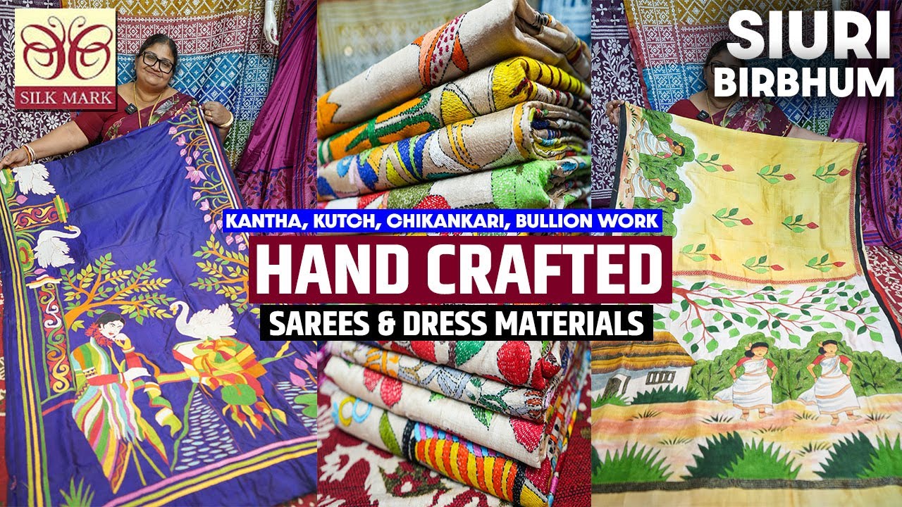 Hand Crafted, Kantha Stitch ( কাঁথা স্টিচ ) Sarees, Dress Materials Manufacturer, Siuri, Birbhum