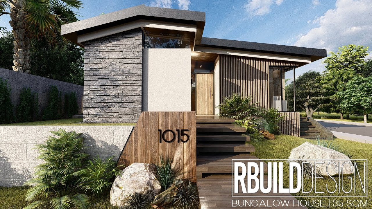 Small House Design l 8m x 7m (55 sqm) l 2 Bedroom l 1 Bathroom l Modern Bungalow Home