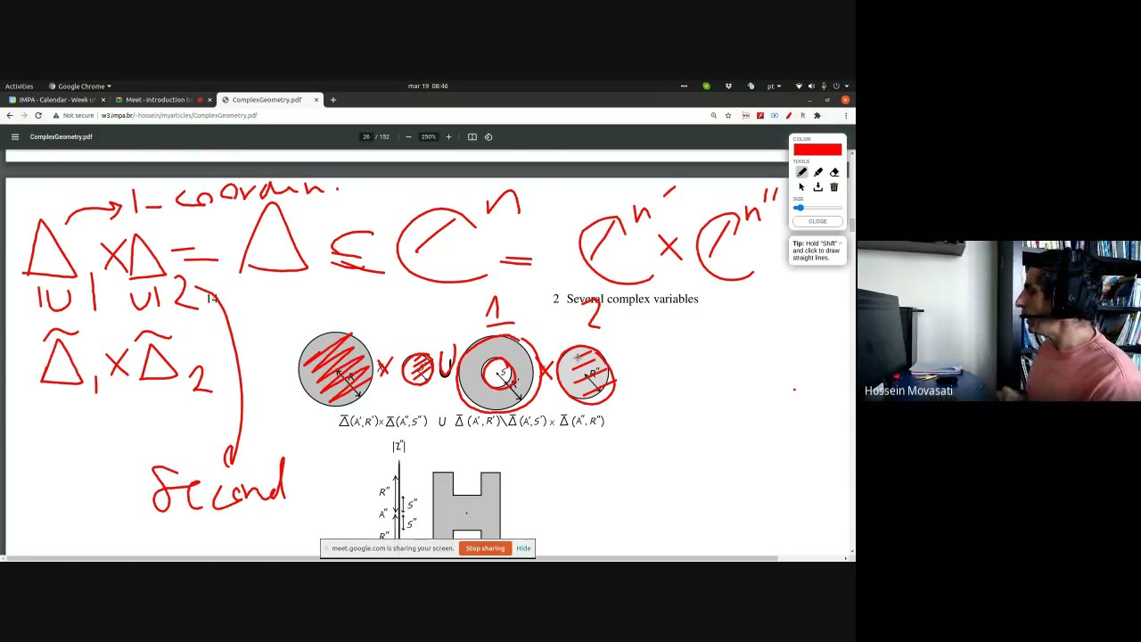 Hossein Movasati:  Hartogs Extension Theorem