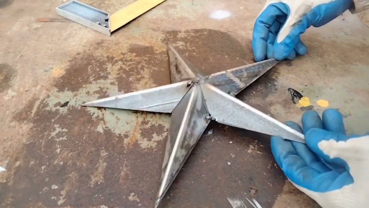 تحويل قطعة انبوب مربع الى نجمة ثلاثية الأبعاد Turn a square tube piece into a 3D star