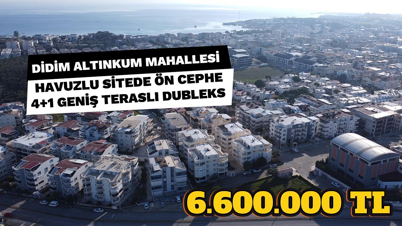 Didim Altınkum’da Havuzlu Sitede | 4+1 Geniş ve Teraslı Satılık Dubleks Daire