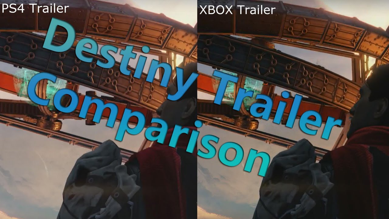 Destiny Beta Trailer Comparison -side by side- (XBOX & PS4)