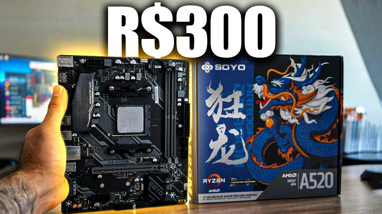 MELHOR PLACA MÃE BARATINHA PARA RYZEN !! SOYO A520M