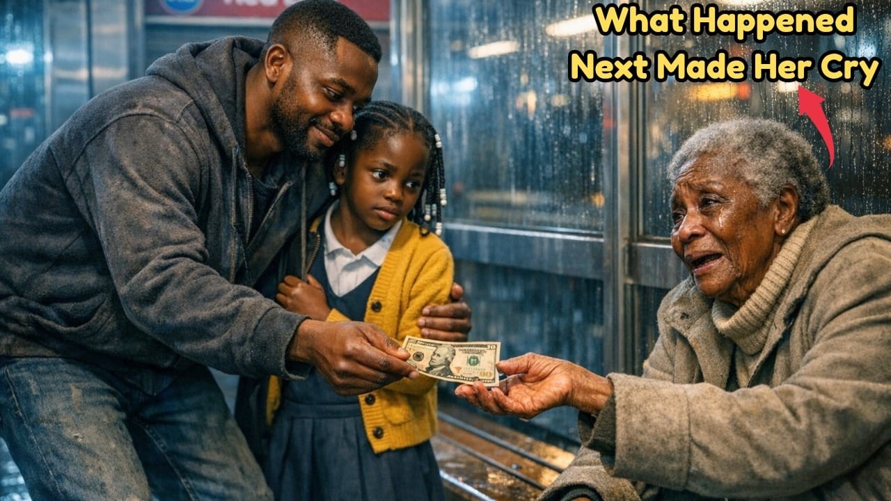 Single Dad Gave His Last $10 to An Old Woman In The Subway. Until She Did What No One Expected.