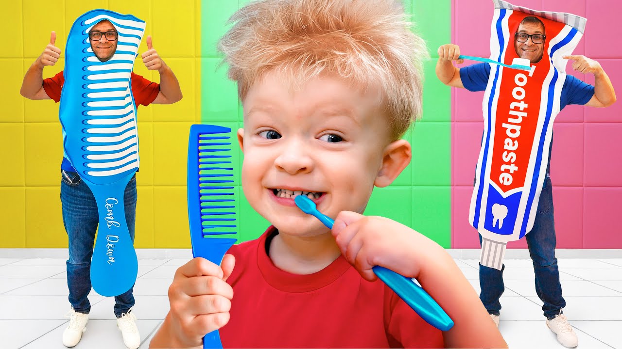 🧼 آدم وأوليفر يتعلمان عادات جيدة بطريقة ممتعة! 🍏👶