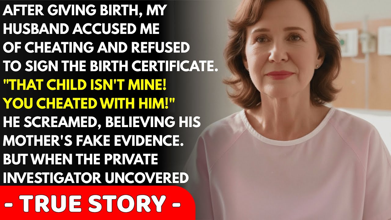 After giving birth, my husband called me a cheater, but when we uncovered his mother's lies...