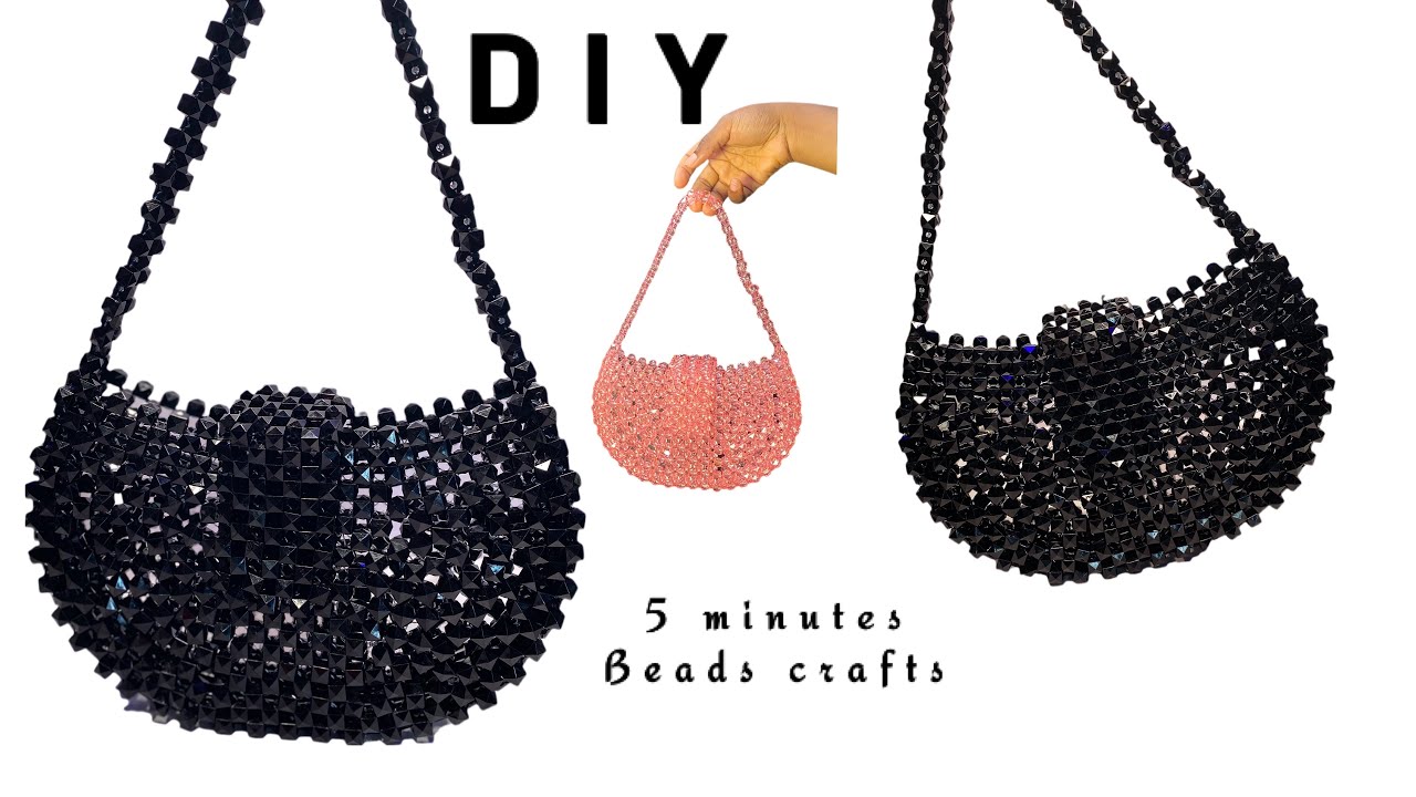 Let's make the EASIEST designed Beaded Bag//DIY Tutorials // DIY Beaded Bag #tutorial #diy #beads