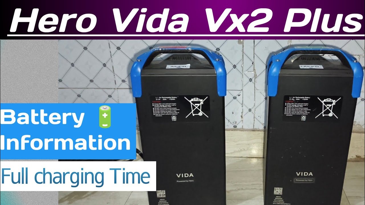 How to Connect  Battery🔋charger and full charging time 💯 Hero Vida VX2 Plus Electric Scooter |Step💯🛵