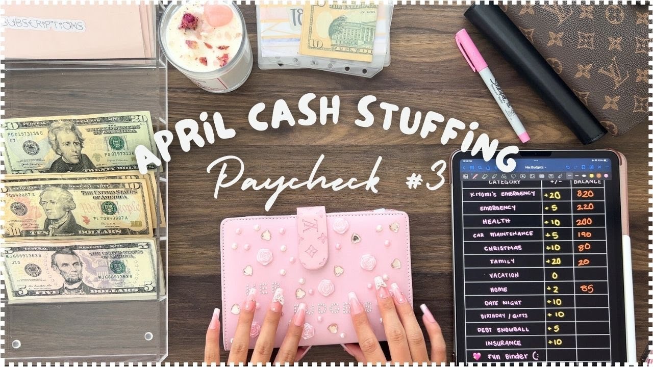 Paycheck #3 | April 2024 | Cash Stuffing | Budgeting my paycheck | Dave Ramsey Inspired