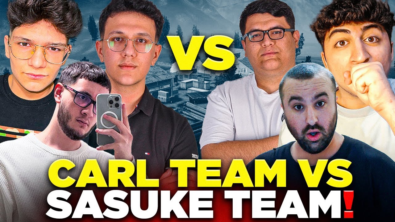 CARL TEAM VS SASUKE TEAM! (6 YOUTUBER VS ATTIK) | PUBG Mobile