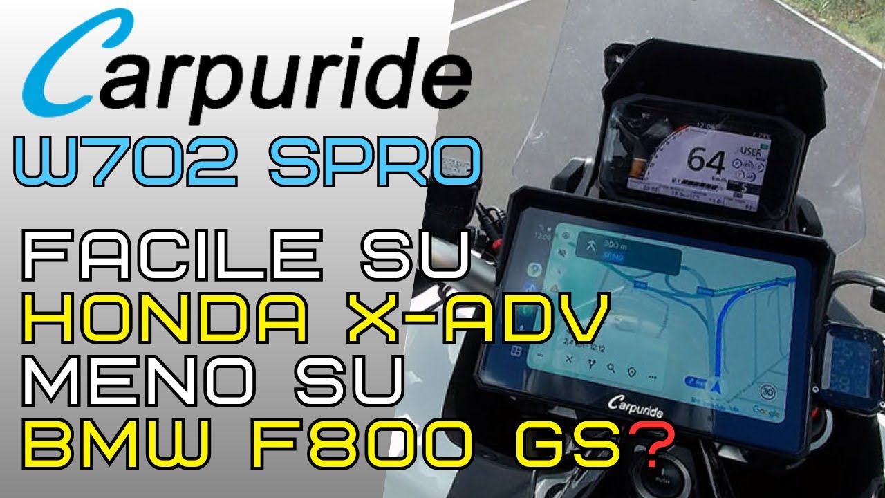 Configurare il Carpuride W702S Pro, aggiornamento firmware e montaggio su BMW F800GS e Honda XADV
