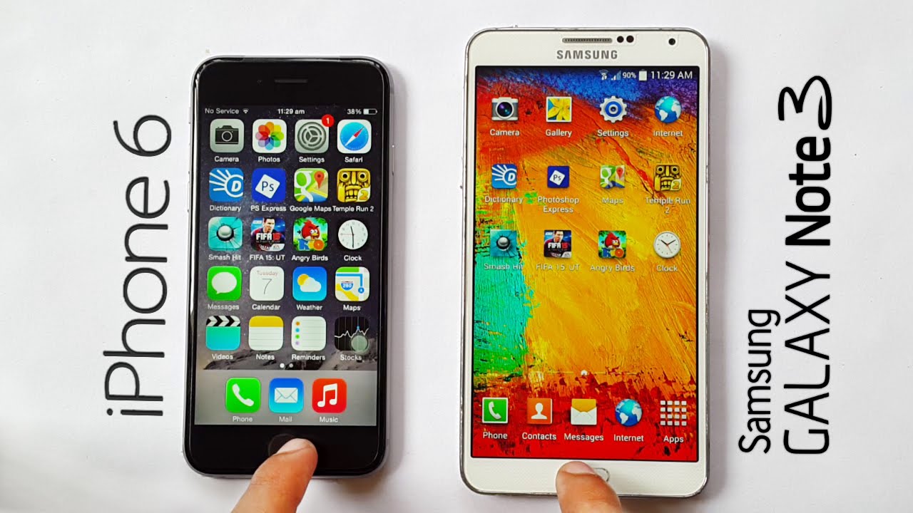 iPhone 6 vs Samsung Galaxy Note 3 Speed Test