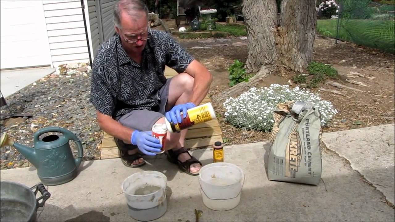 How to make concrete leaves