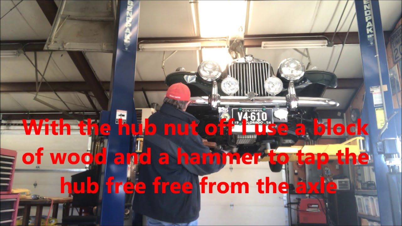 MG TF wheel  bearing change Part 1