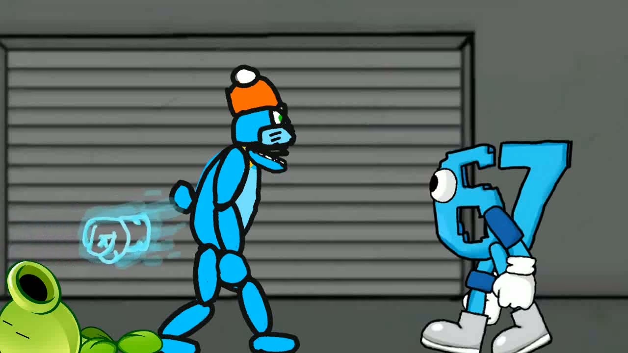 Bluesin,peashoter vs 67 [dc2 battle animation]