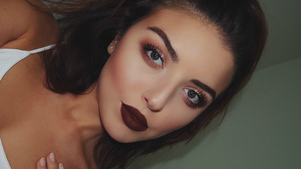 Fall Makeup | No lashes + Dark Lips Tutorial