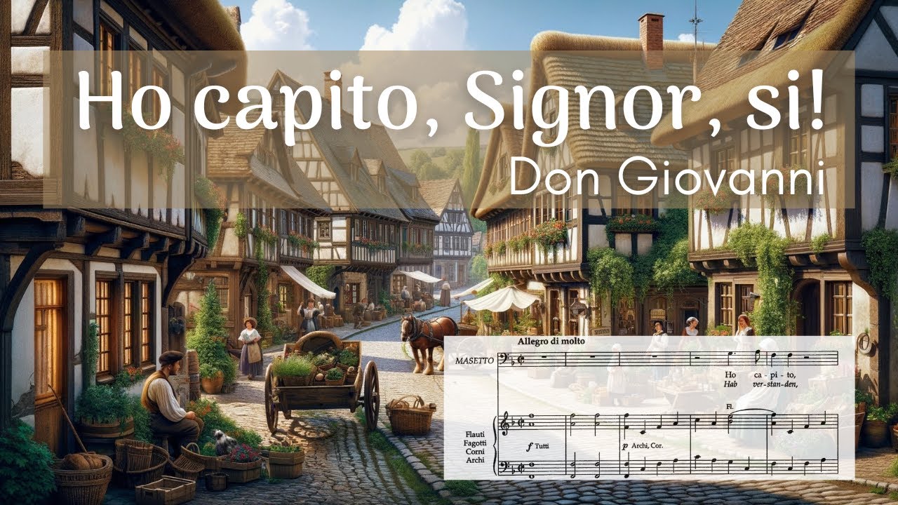 🎻Full Orchestra Accompaniment with Score🎺 // Ho capito, Signor si