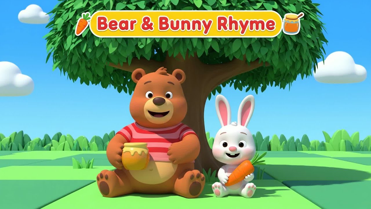 Bear and Bunny | Carrots and Honey Rhyme for Kids | Bubu Rhymes Kids