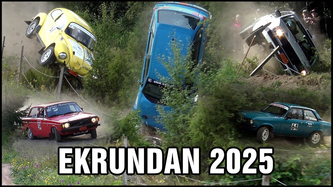 Ekrundan 2025 - Crash & Action, Rullning, Sidlägg, Avåkningar & Häftig Bilåka!