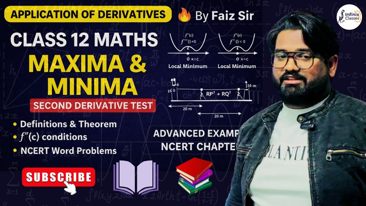 Maxima & Minima Class 12 🔥 Second Derivative Test | Word Problems | NCERT Ch-6 | Faiz Sir #maths