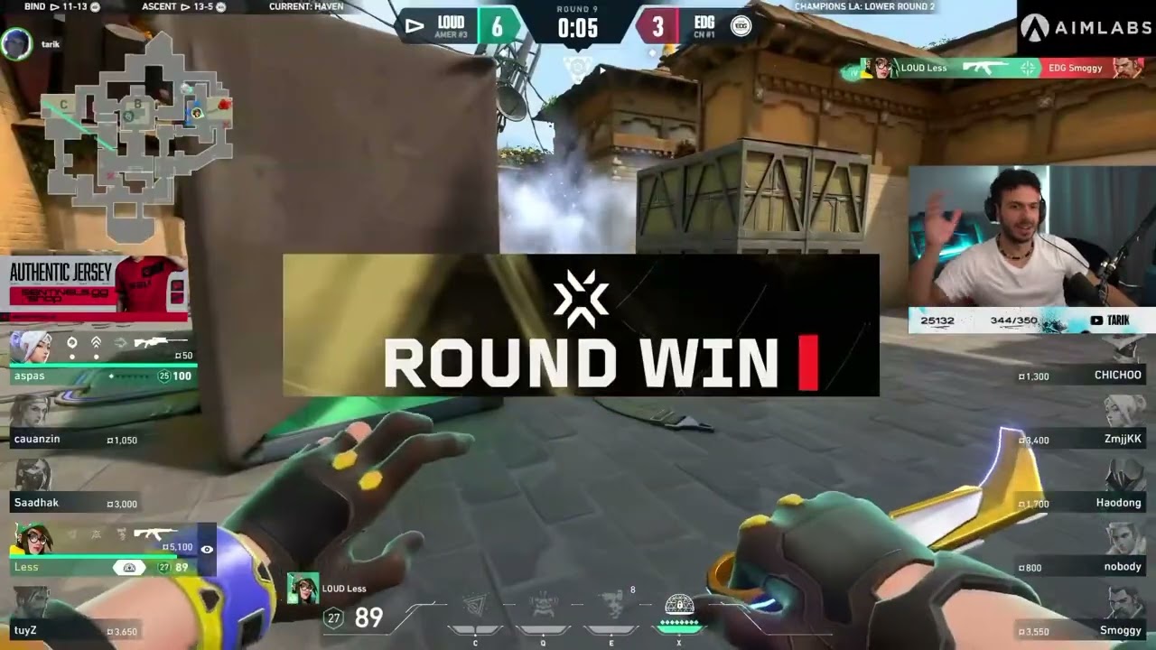TARIK REACT 3K DO LOUD LESS CONTRA A EDG VALORANT CHAMPIONS