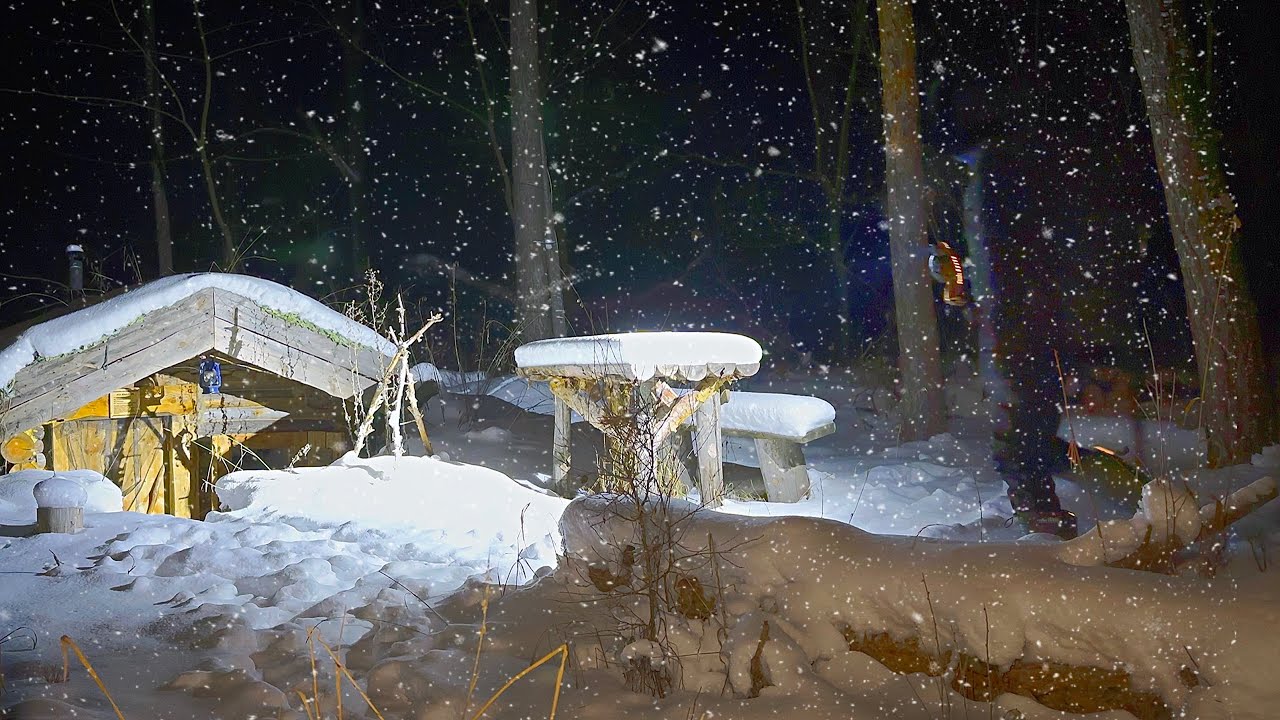 GOT LOST in the forest and found an OLD HUT to hide from the cold -15