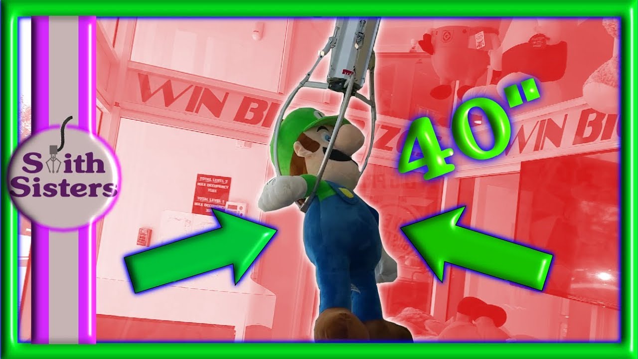 4 Huge Dave and Busters Arcade Wins (Worlds Biggest Prize?) Xtreme Big One Claw Machine