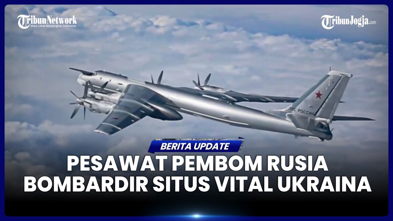 PESAWAT PEMBOM TU 95MS MILIK RUSIA BOMBARDIR SITUS VITAL SEKUTU AS, JET TEMPUR NATO KEWALAHAN