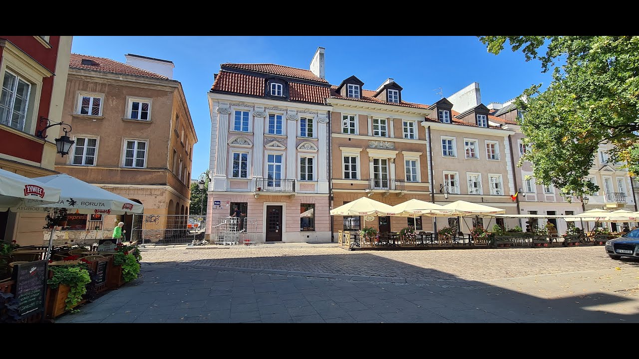 🇵🇱 Warszawa 2021, Polska. Ulica Freta w Warszawie, Stare Miasto. Freta Street in Warsaw. [4K]