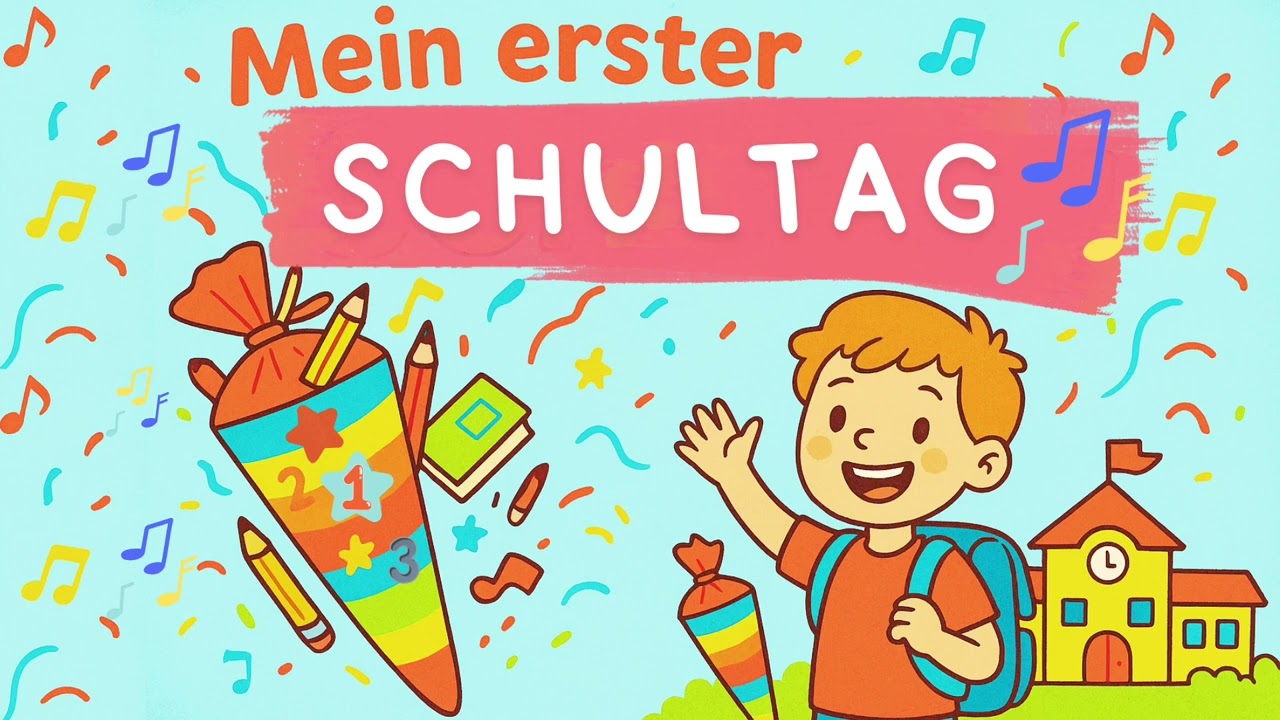 🌟Mein erster Schultag – Ein fröhliches Kinderlied zur Einschulung 🤗#kinderlieder #kindermusik #kids 